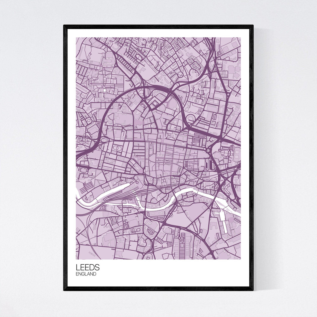 Leeds City Centre City Map Print