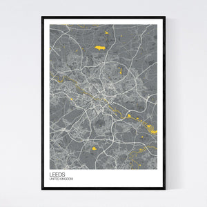 Leeds City Map Print