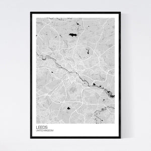 Leeds City Map Print