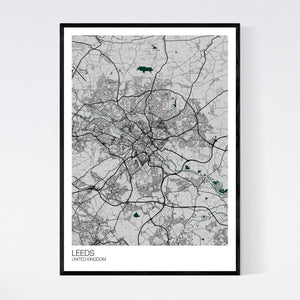 Leeds City Map Print