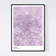 Load image into Gallery viewer, Leeds City Map Print