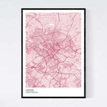 Load image into Gallery viewer, Leeds City Map Print
