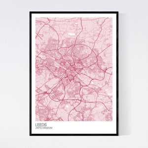 Leeds City Map Print