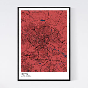 Leeds City Map Print