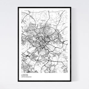 Map of Leeds, United Kingdom