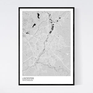Map of Leicester, United Kingdom