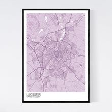 Load image into Gallery viewer, Leicester City Map Print