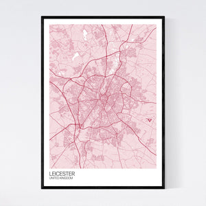 Leicester City Map Print
