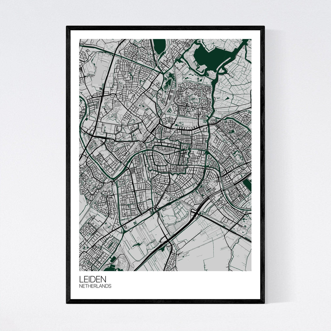 Leiden City Map Print