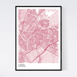 Leiden City Map Print