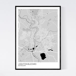 Leighton Buzzard Town Map Print