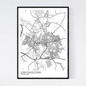 Leighton Buzzard Town Map Print