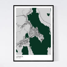 Load image into Gallery viewer, Lerwick Town Map Print