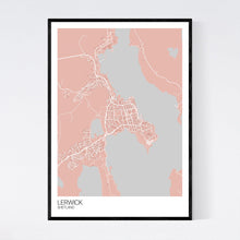 Load image into Gallery viewer, Lerwick Town Map Print