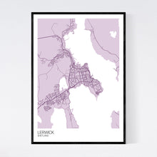 Load image into Gallery viewer, Lerwick Town Map Print