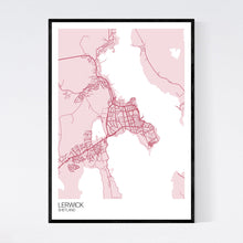 Load image into Gallery viewer, Lerwick Town Map Print