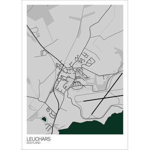 Map of Leuchars, Scotland