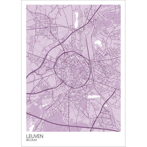 Map of Leuven, Belgium