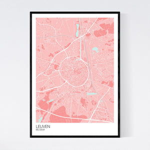 Leuven City Map Print
