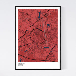 Leuven City Map Print