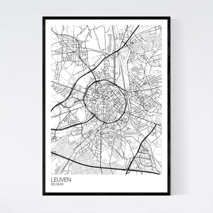 Leuven City Map Print