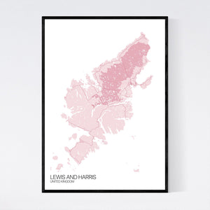 Lewis and Harris Island Map Print