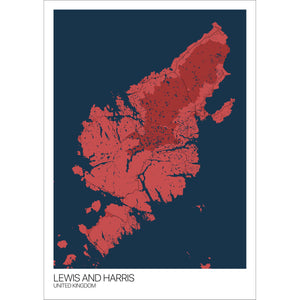 Map of Lewis and Harris, United Kingdom