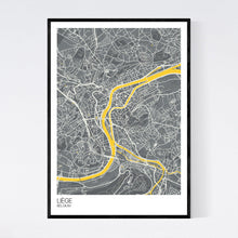 Load image into Gallery viewer, Map of Liège, Belgium