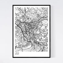Load image into Gallery viewer, Liège City Map Print