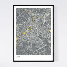 Load image into Gallery viewer, Lille City Map Print