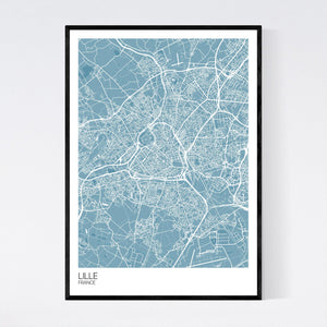 Lille City Map Print