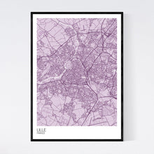 Load image into Gallery viewer, Lille City Map Print