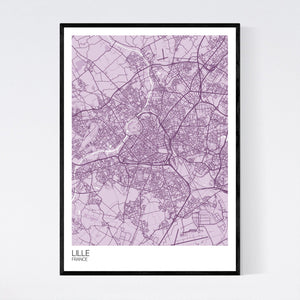 Lille City Map Print
