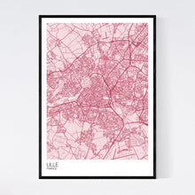 Load image into Gallery viewer, Lille City Map Print