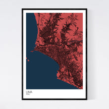 Load image into Gallery viewer, Lima City Map Print