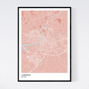 Limerick City Map Print