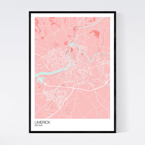 Limerick City Map Print