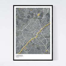 Load image into Gallery viewer, Limoges City Map Print