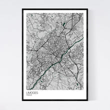 Load image into Gallery viewer, Map of Limoges, France