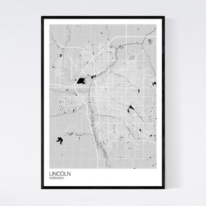 Lincoln City Map Print