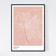 Load image into Gallery viewer, Lincoln City Map Print