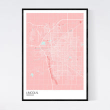 Load image into Gallery viewer, Lincoln City Map Print