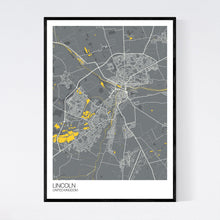 Load image into Gallery viewer, Lincoln City Map Print