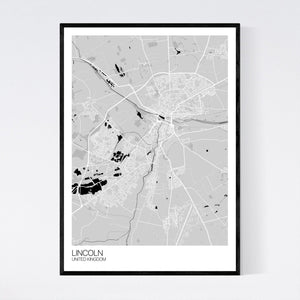 Lincoln City Map Print