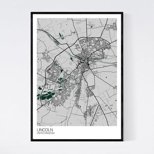 Lincoln City Map Print