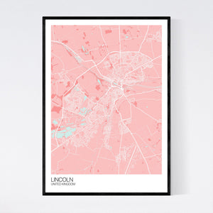 Lincoln City Map Print