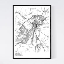 Load image into Gallery viewer, Lincoln City Map Print