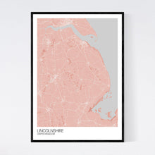 Load image into Gallery viewer, Lincolnshire Region Map Print