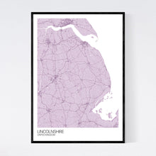 Load image into Gallery viewer, Lincolnshire Region Map Print