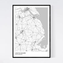 Load image into Gallery viewer, Lincolnshire Region Map Print